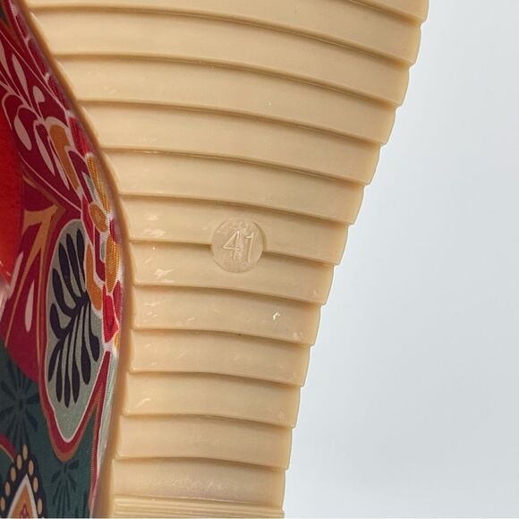 SHEIN Women’s Colorful Paisley Floral Slip-On Platform Wedge Sandals Size 8.5 - Picture 9 of 14